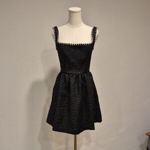 NWT Cider Black Textured Mini Dress